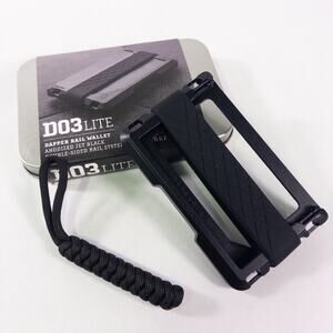 Dango D03 Lite Dapper EDC Rail Wallet Slim Minimalist Anodized Jet Black